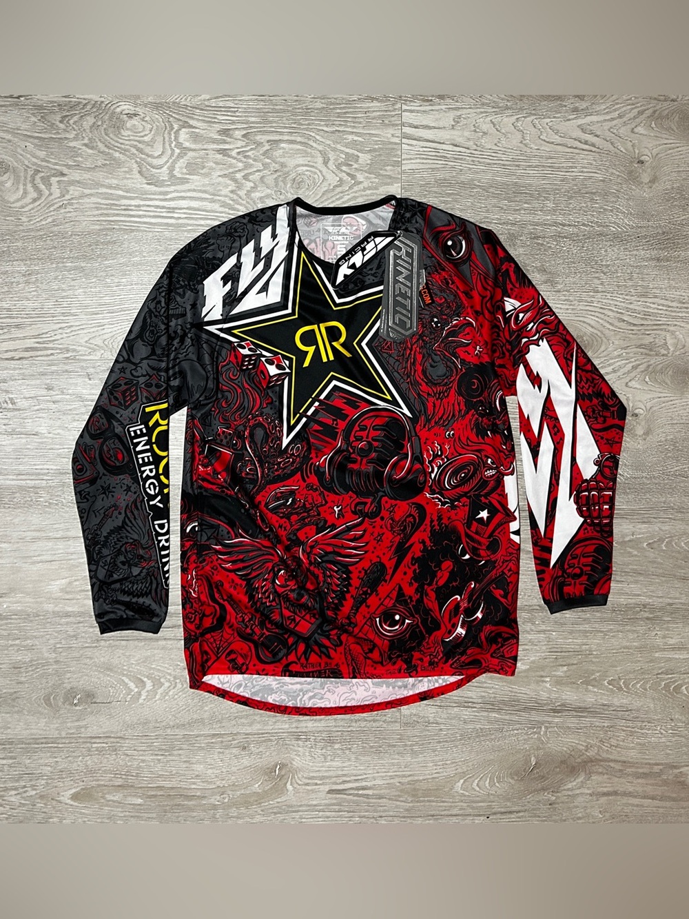 Rockstar Energy Racing Motorcross Y2K Style Graphic Long Sleeve Jersey